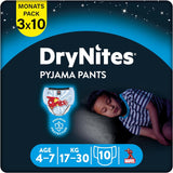 HUGGIES Drynites noční pleny, pro chlapce 4-7 let (17-30 kg), 30 kusů Naty Shop