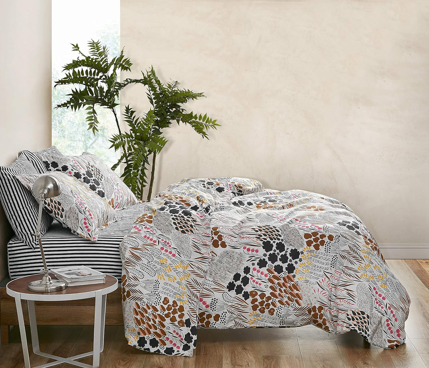 MARIMEKKO Queen ložní souprava, bavlněné perkálové povlečení s odpovídajícími povlaky na polštáře, celoroční domácí dekorace (Pieni Letto, vícebarevné, královna postel) Naty Shop Peřiny a přikrývky