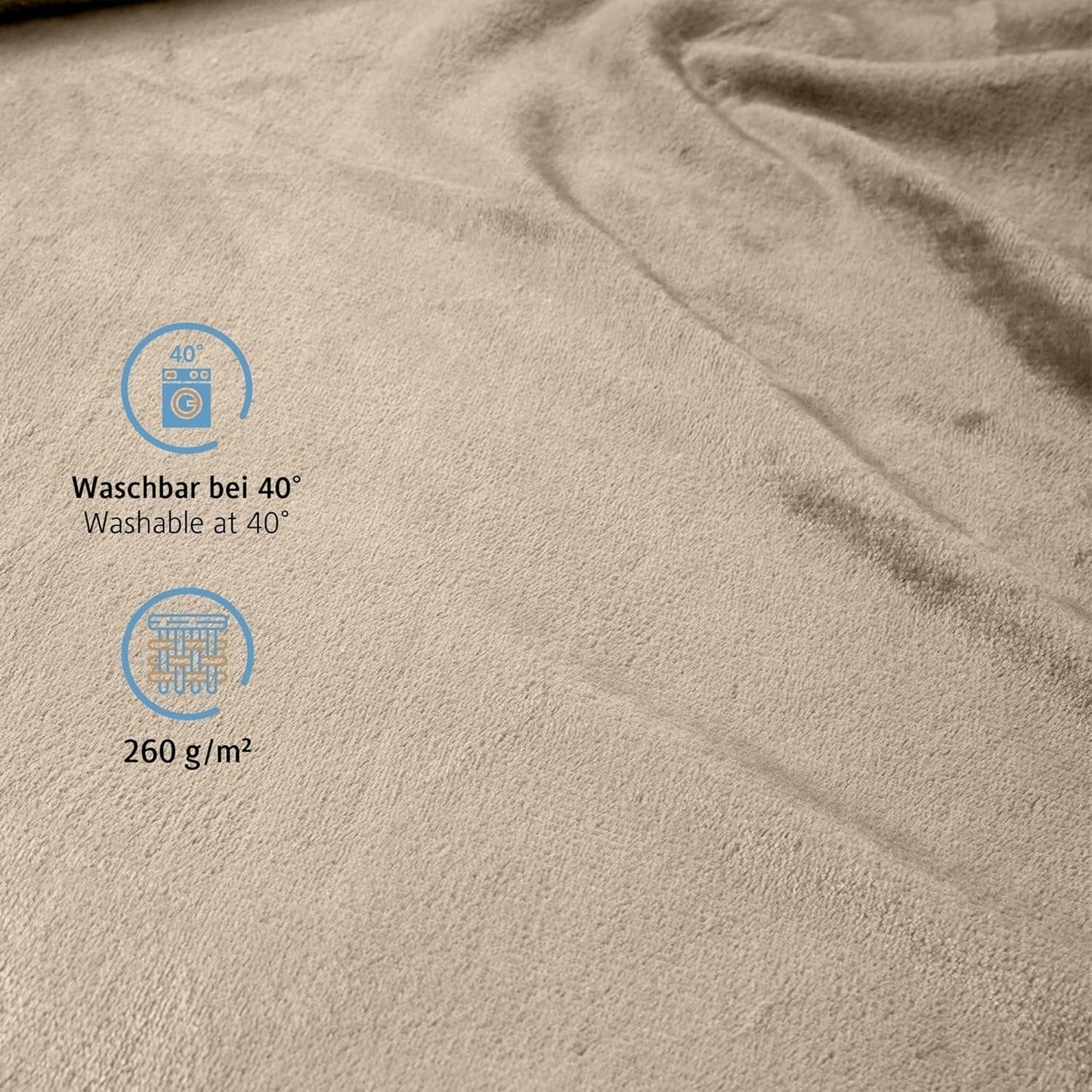 Nadýchaná deka Komfortec, pohodlná deka, fleecová deka, certifikace Oeko-Tex, super měkká, 150X200 Cm, 260 G/M², béžová Postele a přikrývky Besuche den Komfortec-Store