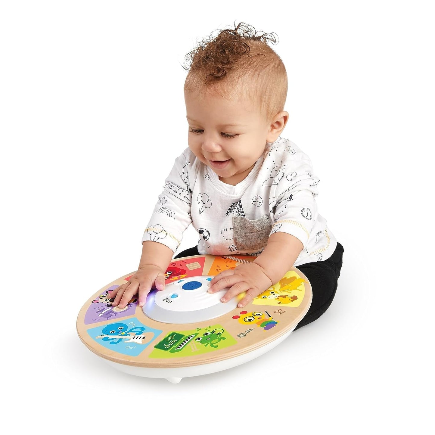 Baby Einstein, Hape, Cal's Smart Sounds Symphony Magic Touch Dřevěná elektronická hračka pro aktivity ve 3 jazycích (angličtina, francouzština a španělština), 3 režimy, od 6 měsíců Dětské hračky Naty Shop
