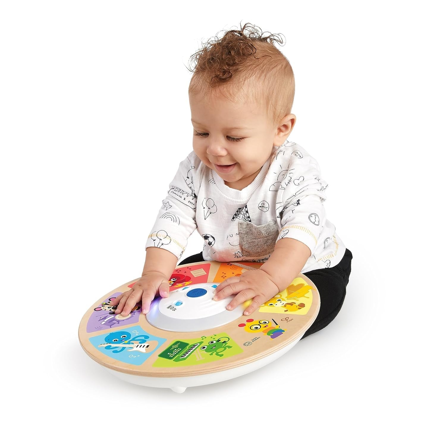 Baby Einstein, Hape, Cal's Smart Sounds Symphony Magic Touch Dřevěná elektronická hračka pro aktivity ve 3 jazycích (angličtina, francouzština a španělština), 3 režimy, od 6 měsíců Dětské hračky Naty Shop