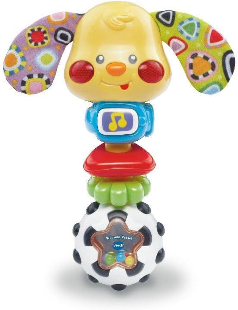 VTech Baby Rattle - Dětské chrastítko v designu pro štěně s vtipnými výroky, hudbou a světelnými efekty - Pro děti Hračky pro miminka 3-24 měsíců Naty Shop Výchozí název