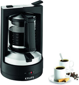 Espresso kávovar Krups T8, 850 W, Automatické vypnutí, 8-12 šálků, Kapacita 1 l, Permanentní filtr, Osvětlený vypínač, Snadné použití, Černá, KM4689