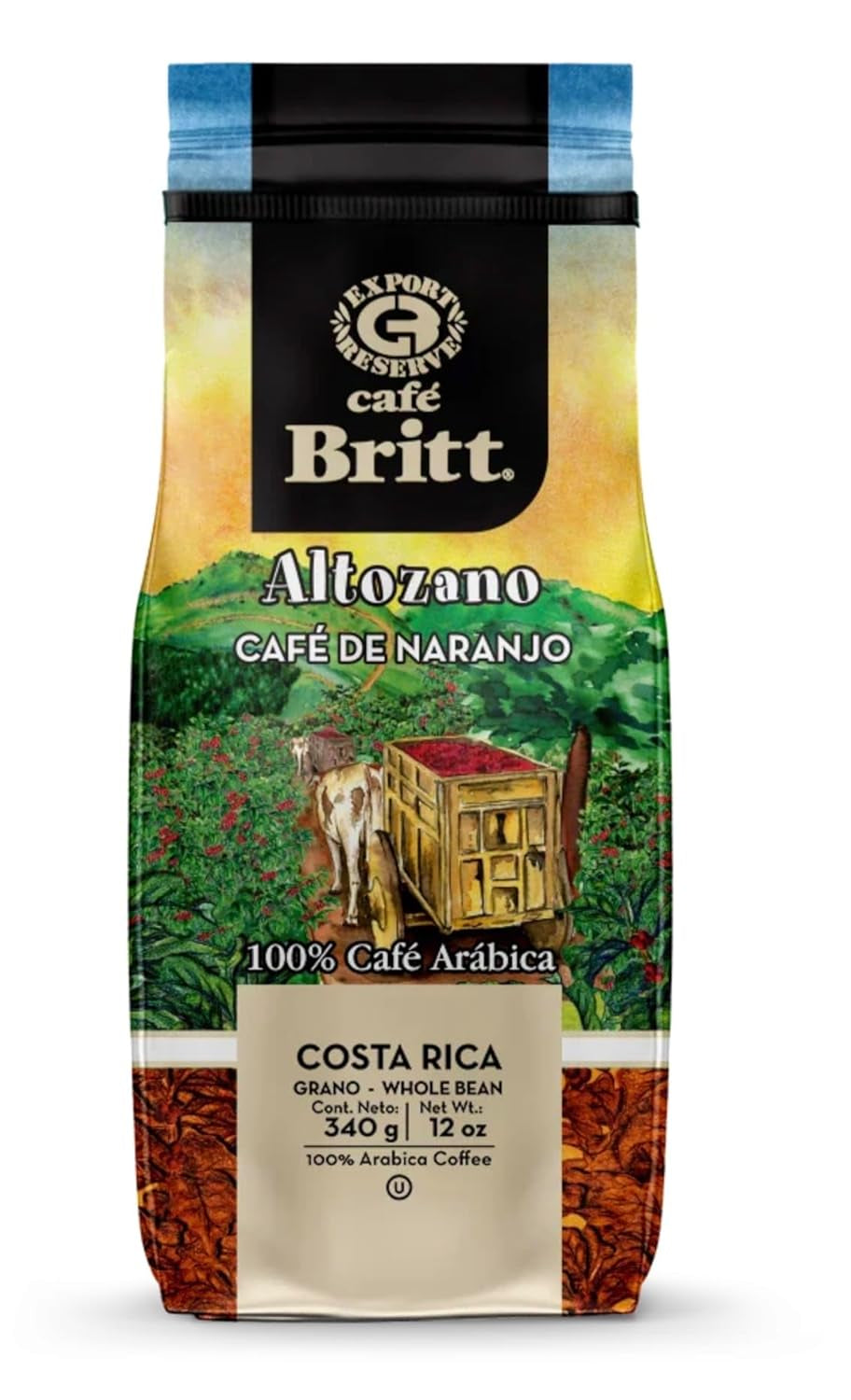 GOURMET ALTOZANO COFFEE z Kostariky DE LA NARANJO Káva celá zrnková 340 g