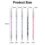 Sada 5 ks Stück Nagel Pinsel, Nageldesign Pinsel, Nail Art Dotting Tools, oboustranné profesionální akrylové pero na zdobení nehtů pro DIY Nail Art Design