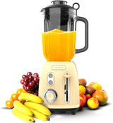 Stojanový mixér Cecotec Retro Power Black Titanium Retrogreen. 1200W Maximale Leistung, 2 Geschwindigkeiten, 4-Klingen-Messer Mit Schwarzer Titanbeschichtung Und 1,5L Krug, Vintage-Design v Grün Bucatarie Naty Shop Yellow