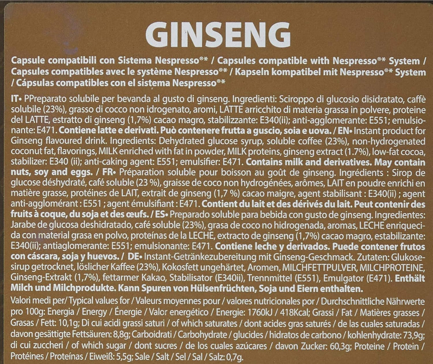 Okamžitě rozpustný produkt Ženšenové kapsle 4,3g x 40 kapslí