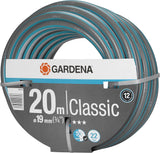 Gardena Classic hadice 19 mm (3/4 palce), 20 m: Univerzální zahradní hadice z robustní tkaniny, křížově tkaná, tlak při roztržení 22 barů, odolná proti UV záření, bez systémových komponent, záruka 12 let (18022-20)
