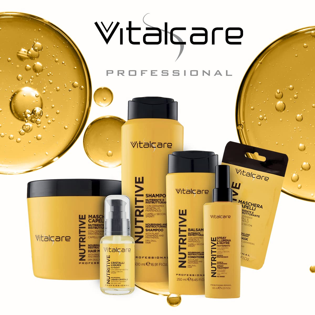 | Nutritive - výživná a regenerační maska ​​na vlasy, kúra pro suché a lesklé vlasy, s rostlinnými ceramidy a panthenolem, 25 ml Naty Shop maska ​​na vlasy