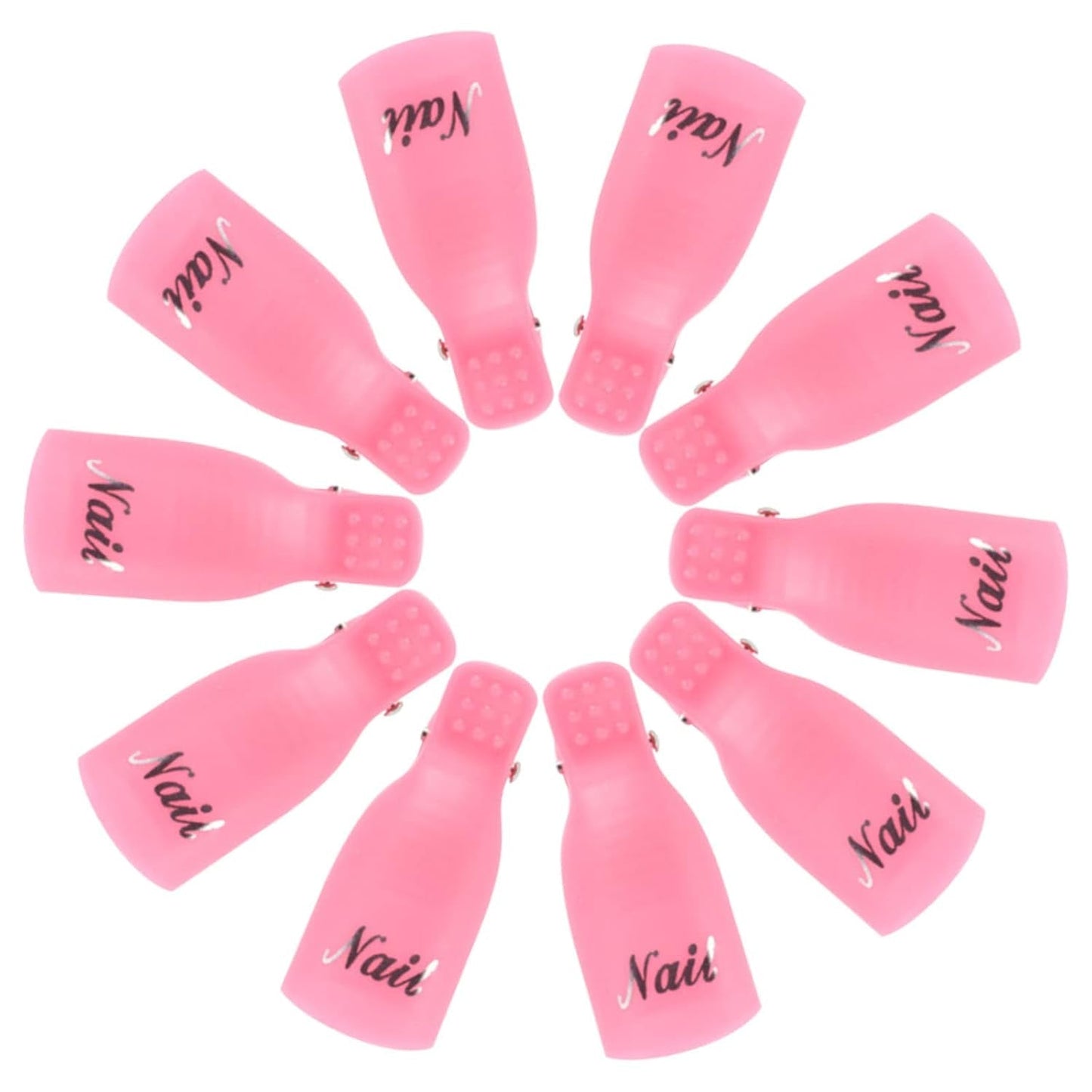 Hanyousheng Nagellackentferner Clips, Nagel Clips, 10 Stück Schwarz Nagelclips, Nagel Klammer, Nails Art ​Gel Cap, Soak off Clip Cap UV Gel Poliermittel Entferner Wrap Nail Tool