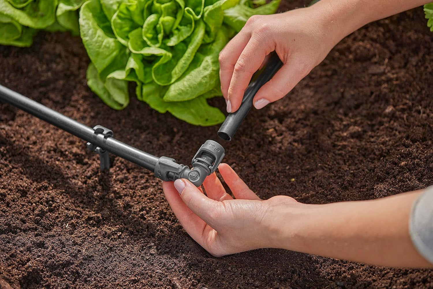 Gardena Micro-Drip Irigation System L-Piece 13mm (1/2"): Konektor potrubí pro obrácené 13mm přívodní potrubí, montáž bez nářadí, opakovaně použitelné (13202-20)