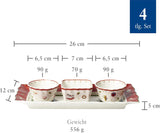 Villeroy & Boch - Toy's Delight Gravy Set, 4 kusy, Servírovací talíř s miskami, Sada vánočních misek, Dekorace na hrací stůl, Servírovací tác, Misky, Vánoční nádobí, Prémiový porcelán