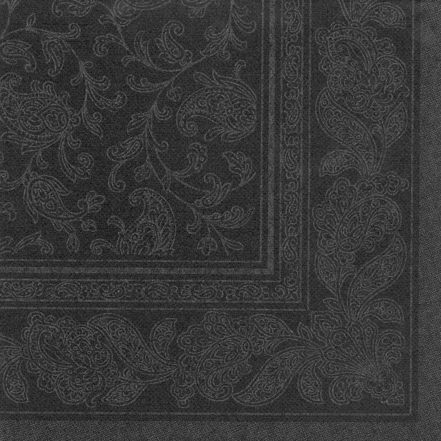 50 ubrousků ROYAL Collection 1/4-násobek 40 X 40 černé "Ornaments"