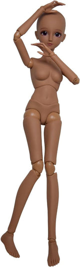 1/3 BJD panenka Černá Hnědá kůže Tělo panenky 60 cm 24palcový kulový kloub SD panenky Pohyblivé klouby PVC DIY (Alexia)