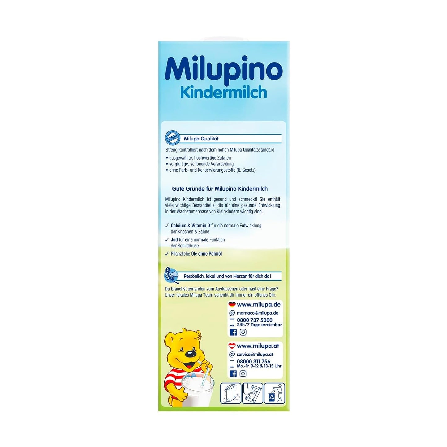 Milupa Milupino Růstové mléko připravené k pití (6x1L), od 1 roku, pro malé děti v růstové fázi