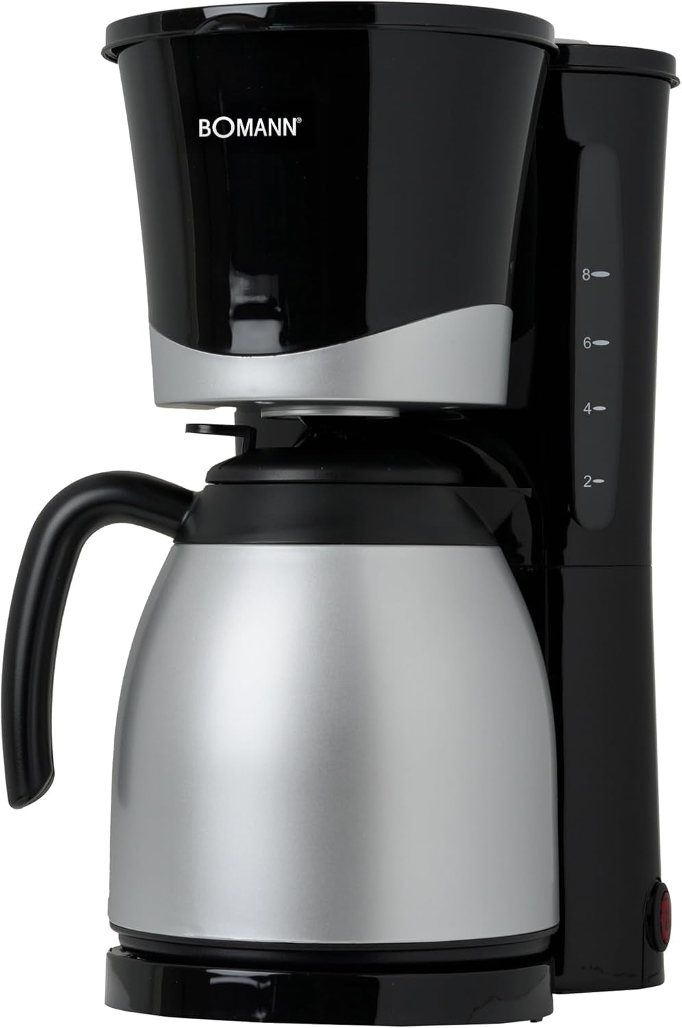 Kávovar Bomann® s termoskou | na 8-10 šálků kávy | bez teplotních ztrát | kávovar s filtrem | 1 litr | Espresso | Filtrační kávovar s termoskou | KA 168 černá