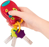 Dětská hračka na klíče Battat - Barevná klíčenka od auta se světlem a zvuky pro děti od 10 měsíců Bebe Toys Naty Shop