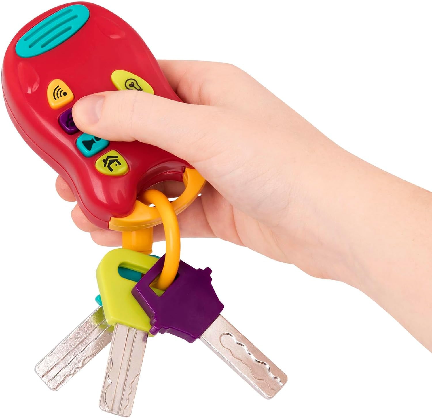 Dětská hračka na klíče Battat - Barevná klíčenka od auta se světlem a zvuky pro děti od 10 měsíců Bebe Toys Naty Shop