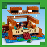 LEGO Minecraft The Frog House, domeček na hraní s figurkami včetně zombie, slizu a tonoucího muže, plus doplňky, jako je hračka člun a pracovní stůl, dárek pro chlapce a dívky od 8 let 21256 Stavebnice Besuche den LEGO-Store