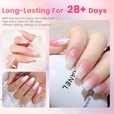 Sada 150 ks Gradient False Nails - 5 barev Ombre Design Samolepící umělé nehty - Celý kryt pro ženy a dívky - Lesklé umělé nehty pro DIY manikúru (čtvercové)