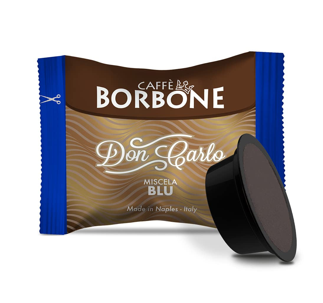 Caffè Borbone Don Carlo Blaue Blend - 50 Kapseln - Kompatibilní s Lavazza®* A Modo Mio®* Haushalts-Espressomaschinen