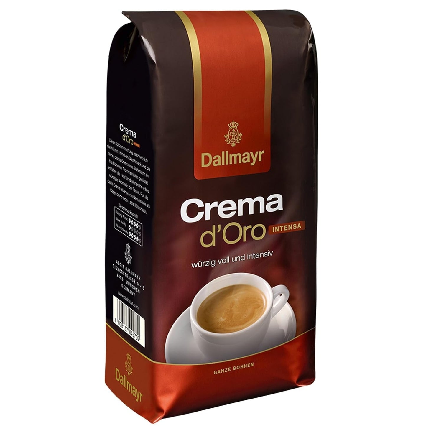Crema d'Oro Intensa káva, mletá káva, pražená káva, celá zrna, kávová zrna, 8 x 1000 g