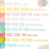 Scrapcooking - Sada 9 pastelových potravinářských barviv - Modrá, Žlutá, Korálová, Růžová, Tyrkysová, Limetkově zelená, Bílá, Aqua zelená, Powder Pink - Jedlé barvivo v prášku na dorty, muffiny, macarony - 4272