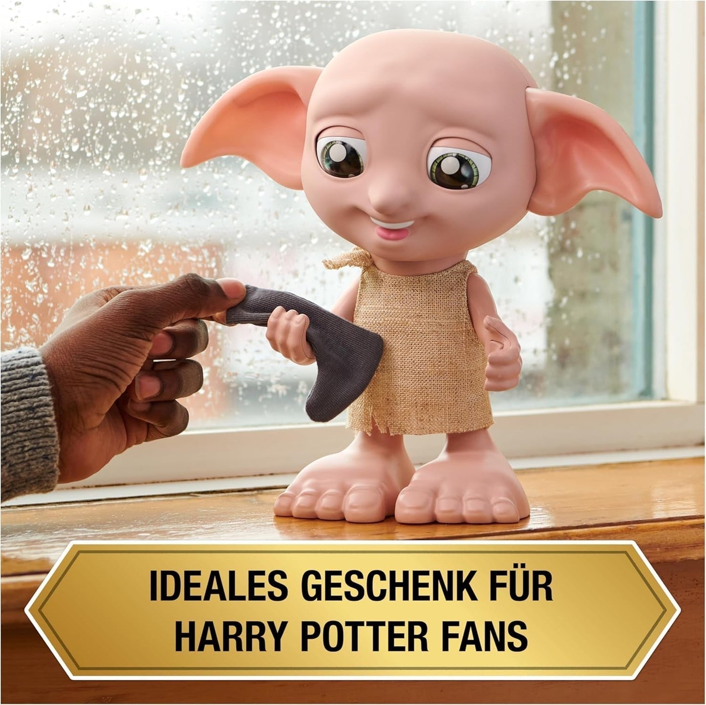 Kouzelnický svět Harry Potter - Interaktivní panenka Dobby House Elf s více než 30 zvuky, větami a pohyby, německo-italská, hračka pro 6 let, fanouškovský článek Panenky Naty Shop
