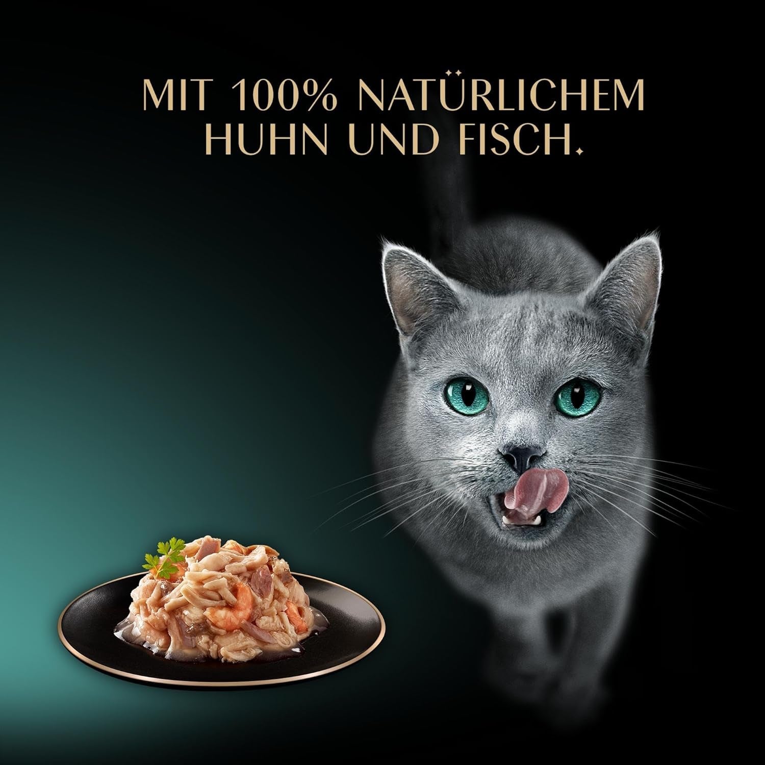 SHEBA Filé pro dospělé Katzenfutter v omáčce s kuřecím masem, Hochseefisch und Garnelen 16 x 60 g skořápka