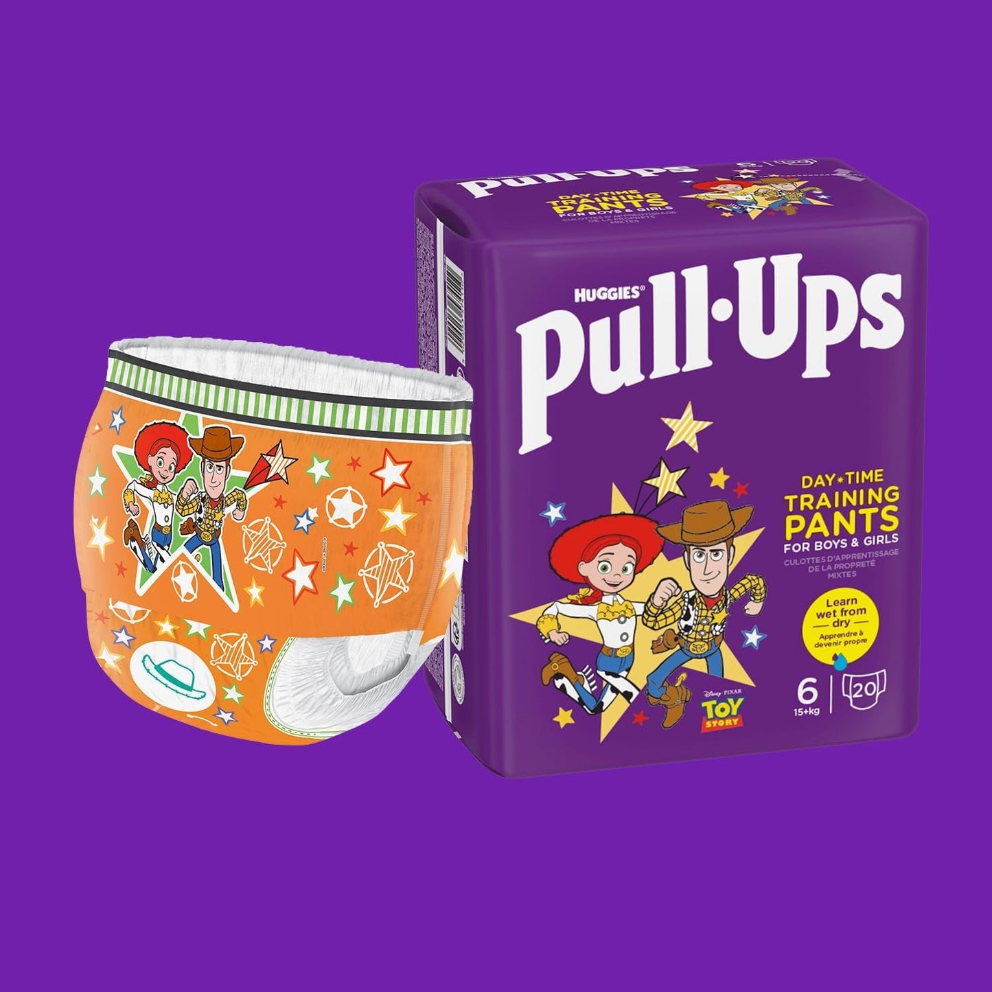 Denní plenky Huggies Pull-Up Trainer pro chlapce - 2-4 roky Velikost 6-7 Stahovací plenky (40 kalhot) - Tréninkové toaletní kalhotky pro snadný nácvik toalety - Učte se od mokra k suchu