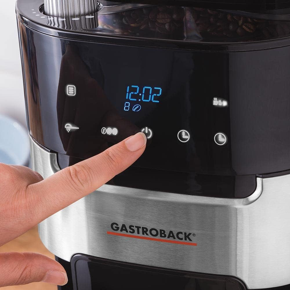 Termální espresso kávovar GASTROBACK Grind & Brew Pro, stříbrná, černá