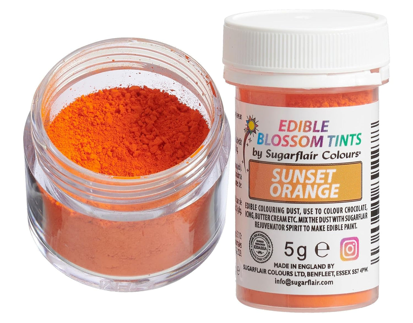 Sugarflair Blossom Tint Dust Powder Food Coloring Powder Sunset – Potravinářský prášek na zdobení dortů, cukrové pasty, polevy, čokolády, máslového krému, makaronů a další – 5G