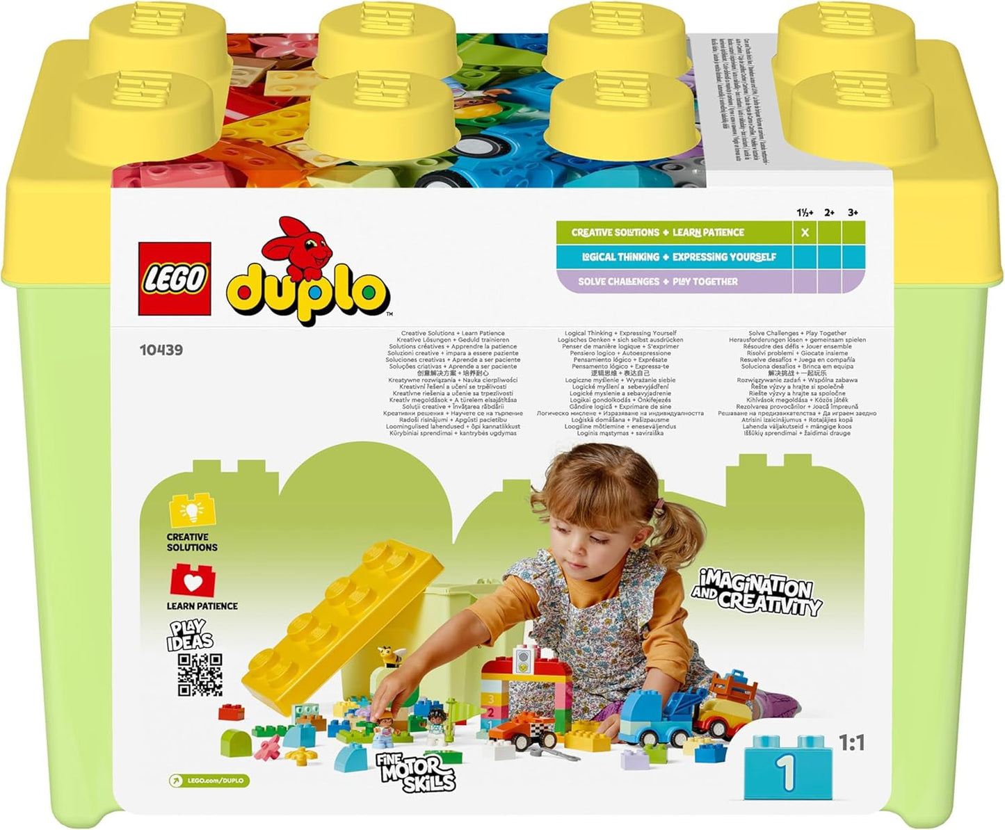 LEGO DUPLO Classic Stavebnice Auta a náklaďáky, Hrací sada s vozidly pro děti od 1,5 roku, Kreativní výuková hračka, Auto a závodní sada 10439 Stavebnic Besuche den LEGO-Store