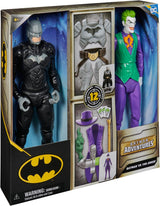 DC Batman Adventures Sada akční figurky Batman vs the Joker, 30 cm – 2 plně pohyblivé figurky s 12 ozubenými koly pro vzrušující hraní rolí, hračka pro 4+ děti Akční figurky Naty Shop