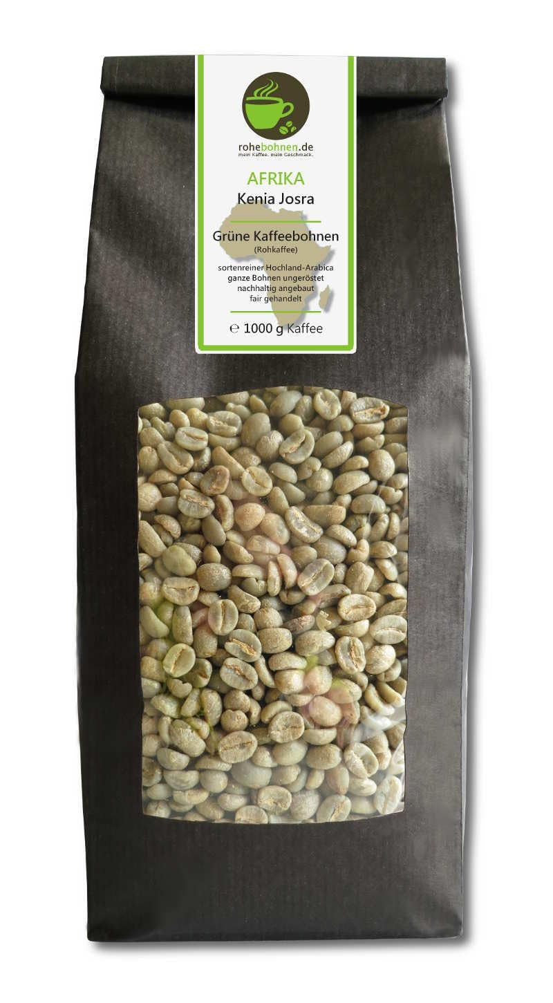 Surová káva - Green Highland Coffee Kenya Josra (zelená kávová zrna 1000 g) - certifikace GMP