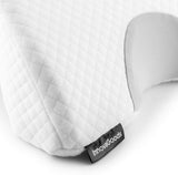 InnovaGoods – Viscoelastický krční polštář pro páry, Ergonomický design pro relaxaci páru, Paměťová pěna pro uvolnění tlaku, Snímatelný potah, Bílá, 36 x 12,5 x 30,5 cm, Paměťová pěna
