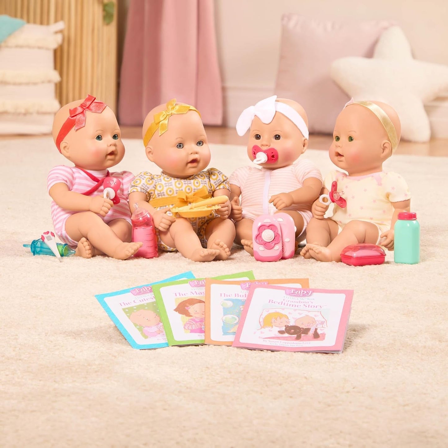 Panenka Baby Sweetheart – Před spaním – 31 cm – Měkké tělíčko – Doplněk k dudlíku – Předstíraná hra – Hračka pro 3 roky a více