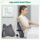 Ergonomický bederní opěrný polštář Snailax s masáží a vyhříváním, opěrný polštář Shiatsu z paměťové pěny, sedací polštář se 3 intenzitami masáže | 2 stupně ohřevu | 3 časovače | pohodlné sezení