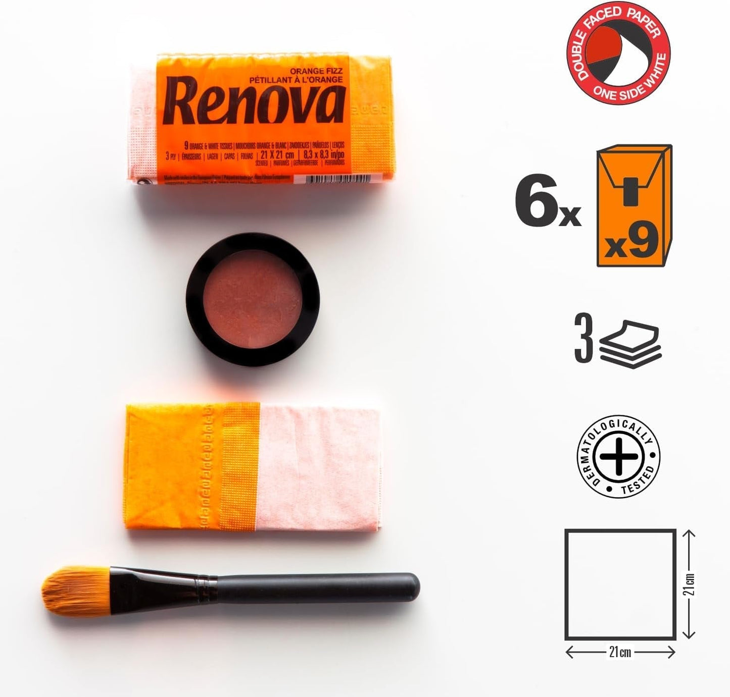 Kapesní kapesní ubrousky RENOVA ORANGE FIZZ 6 balení