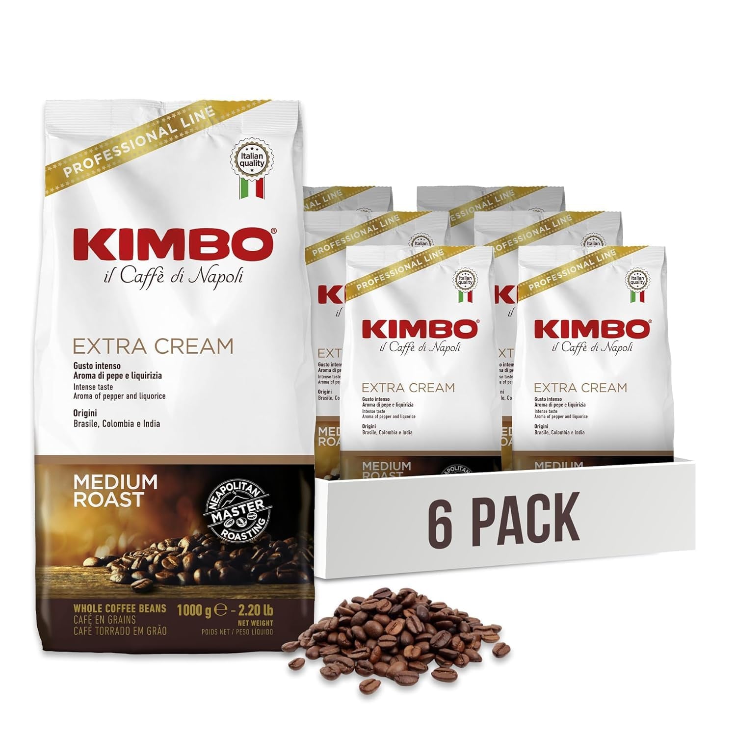Kimbo Espresso Bar Extra Cream 6 x 1 kg Kávová zrna