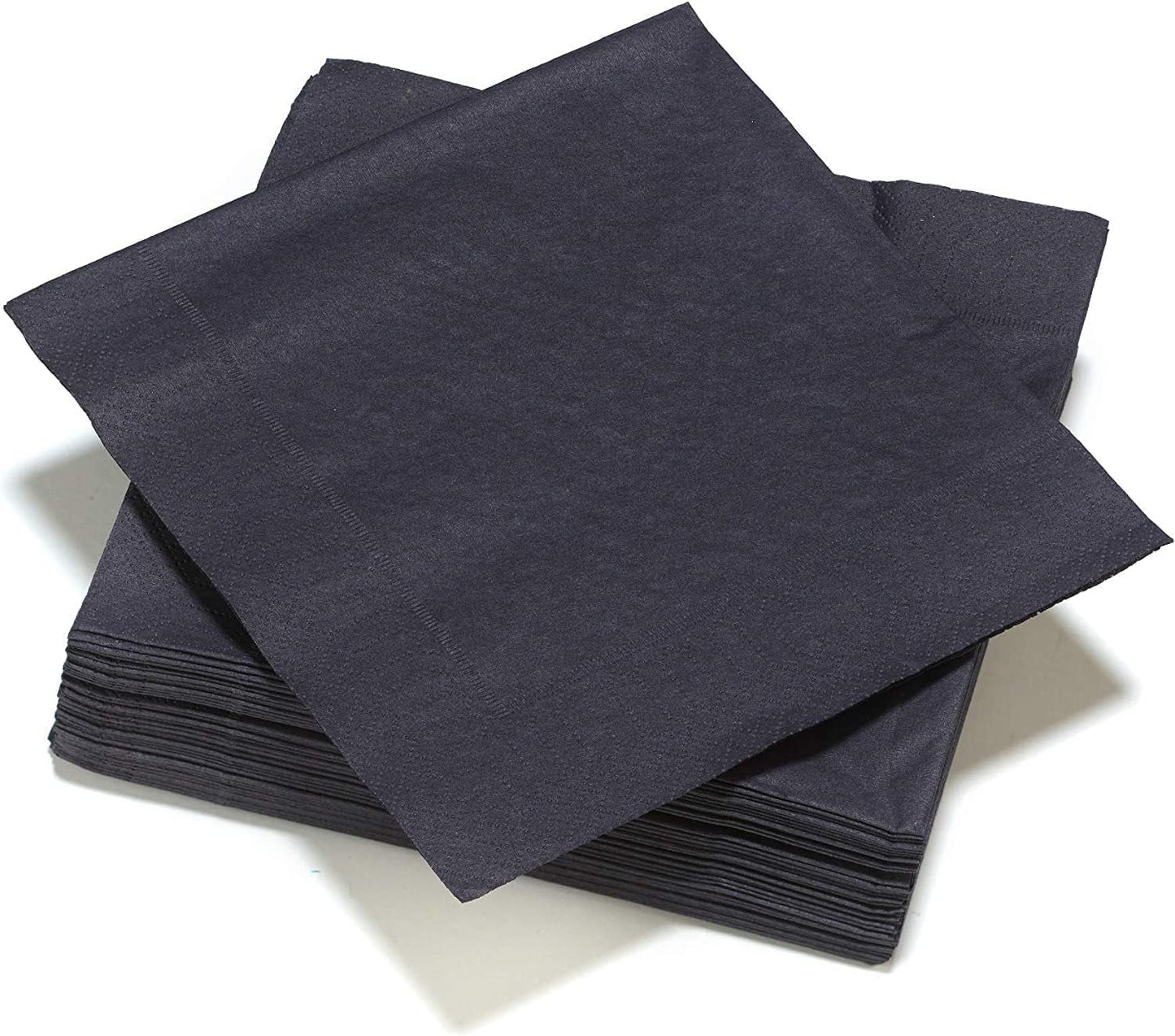 - Ubrousky z hedvábných vláken - Černá - Papírové ubrousky s certifikací Fsc® - Recyklovatelné a biologicky rozložitelné - Velikost 40 X 40 Cm - 3 vrstvy - 40 ubrousků