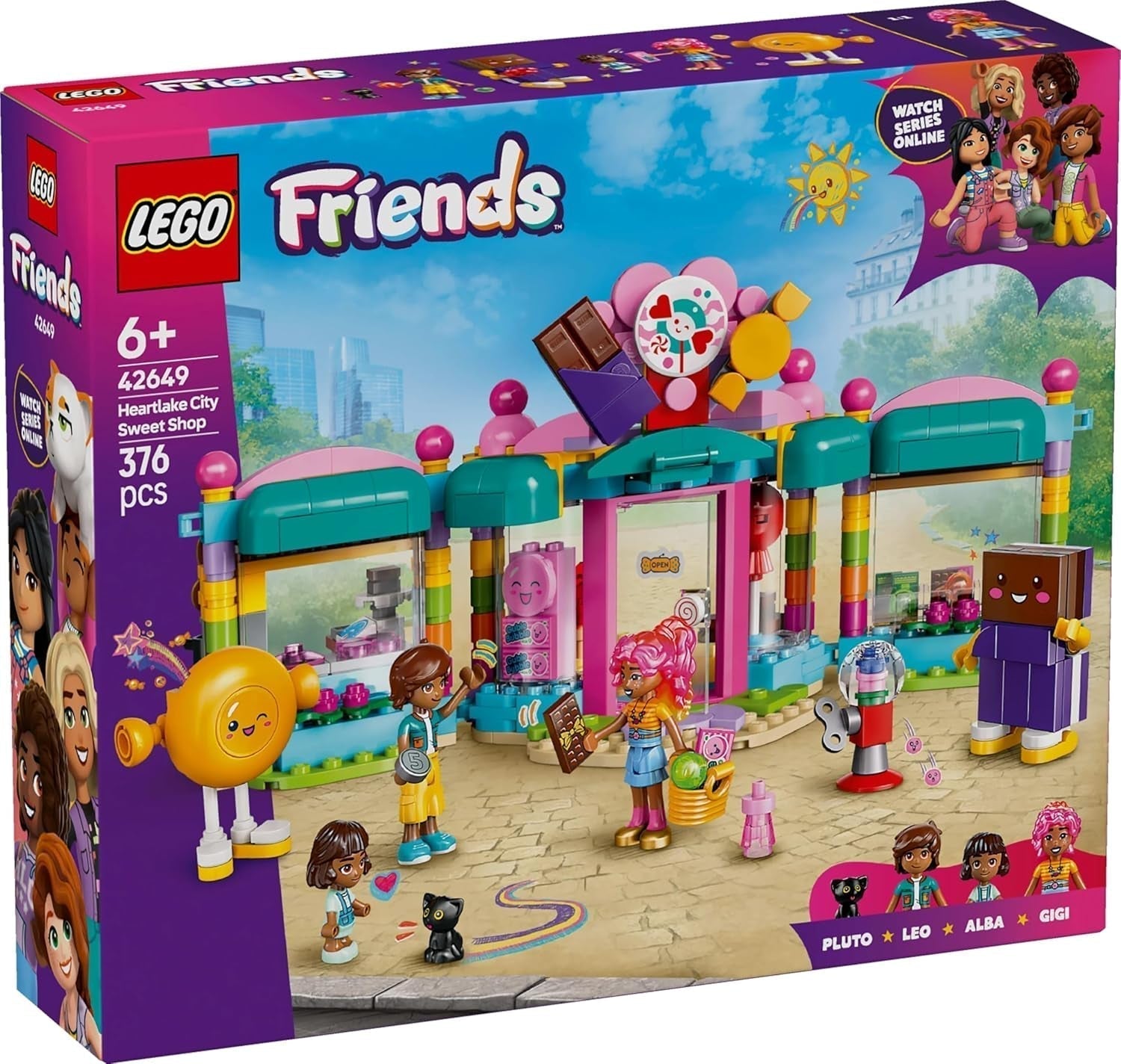 Hrací sada LEGO Friends Heartlake City Shop pro dívky ve věku 6+ RPG se 2 mini-panenkami, mikropanenkou a hračkou pro kočky 42649 Stavebnice Besuche den LEGO-Store