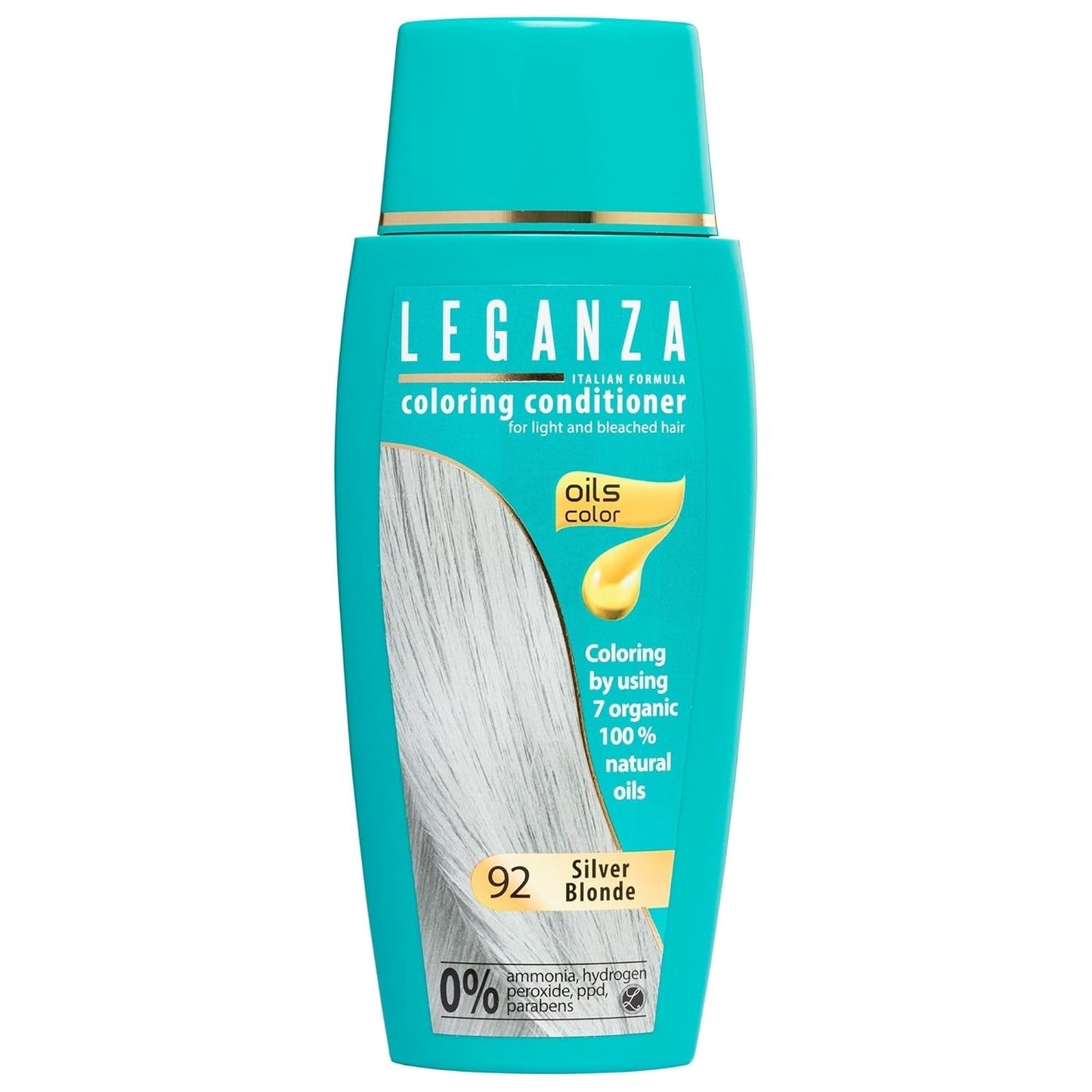 Leganza Natural Balm Hair Dye Color 71 Café Latte | Barva na vlasy bez amoniaku | Obohaceno o 7 přírodních olejů | 150 ml Naty Shop Hair Dye 92 Silver Blonde