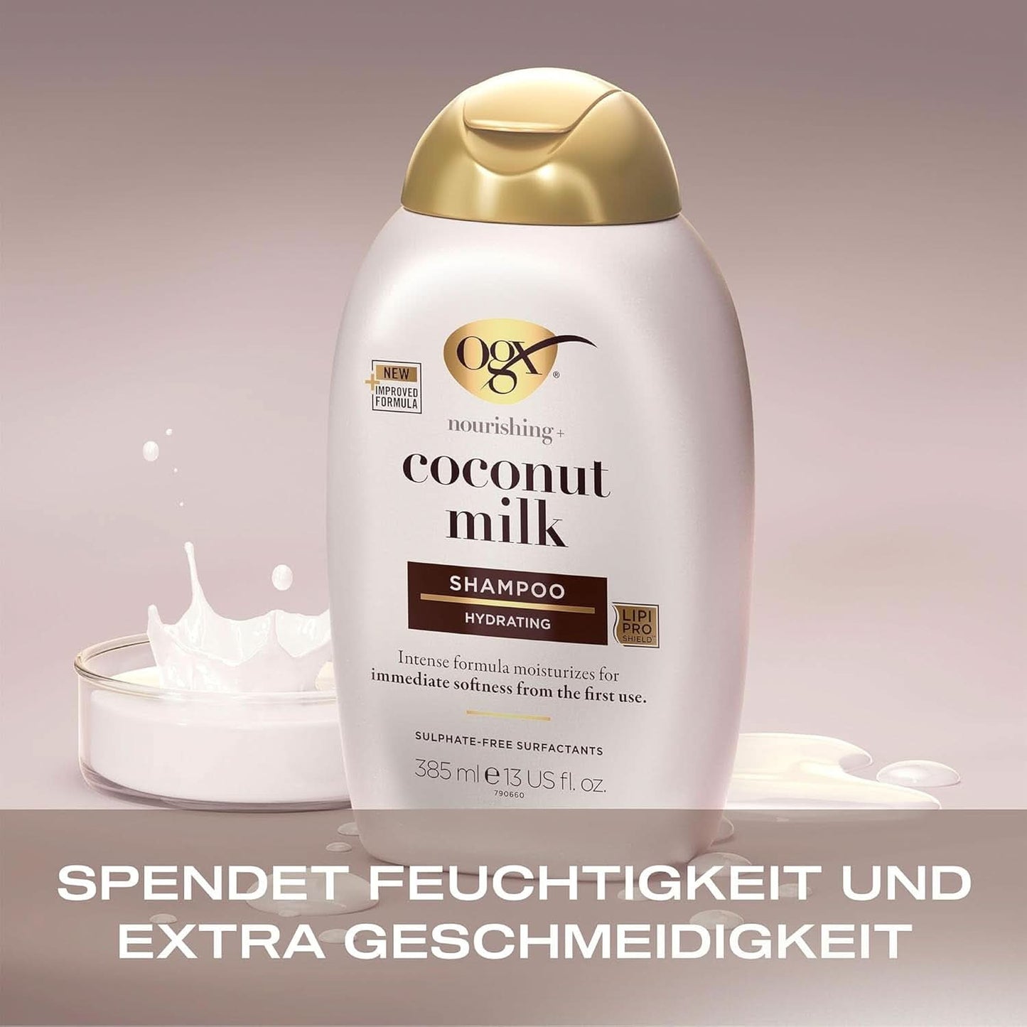 Šampon s kokosovým mlékem OGX (385 ml), hydratační účinek Sprcha a koupel Naty Shop