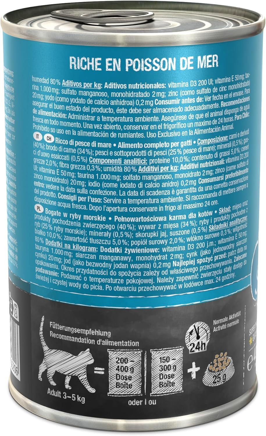 LEONARDO Mokré krmivo [6x400g Mořské plody] | Mokré krmivo pro kočky bez obilovin | Kompletní mokré konzervy