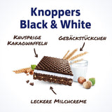 Black and White – 2 x 200 g (2 x 8 kusů) – Oplatkové plátky plněné tmavými kakaovými oplatkami, kousky černého těsta, mlékem a nugátovým krémem