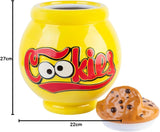 Grupo Erik keramická dóza na sušenky Sesame Street Cookie Monster - dóza na sušenky s víkem Velká 21,0 x 27,0 x 22,0 cm Dóza na sušenky s víčkem Oficiální krabičky na uskladnění potravin sezamové ulice Naty Shop