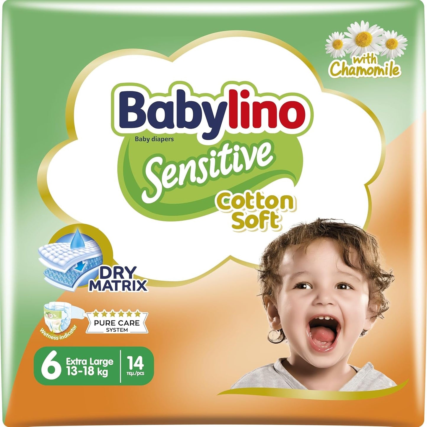 Pleny pro citlivá miminka, velikost 7, extra velké plus (+15 kg), 14 kusů