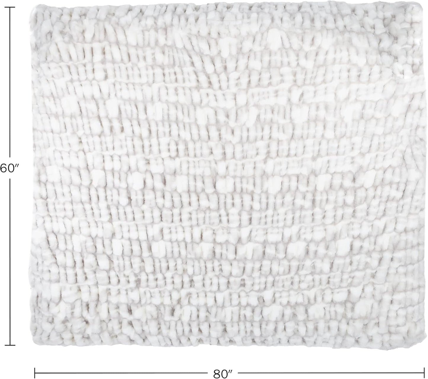 Okázalá domácí přikrývka z umělé kožešiny Gerüschte, 152,4 x 203,2 cm, žakárová umělá kožešina, přehoz velikosti Queen pro postele a pohovky, šedé postele a přikrývky Okázalý domov