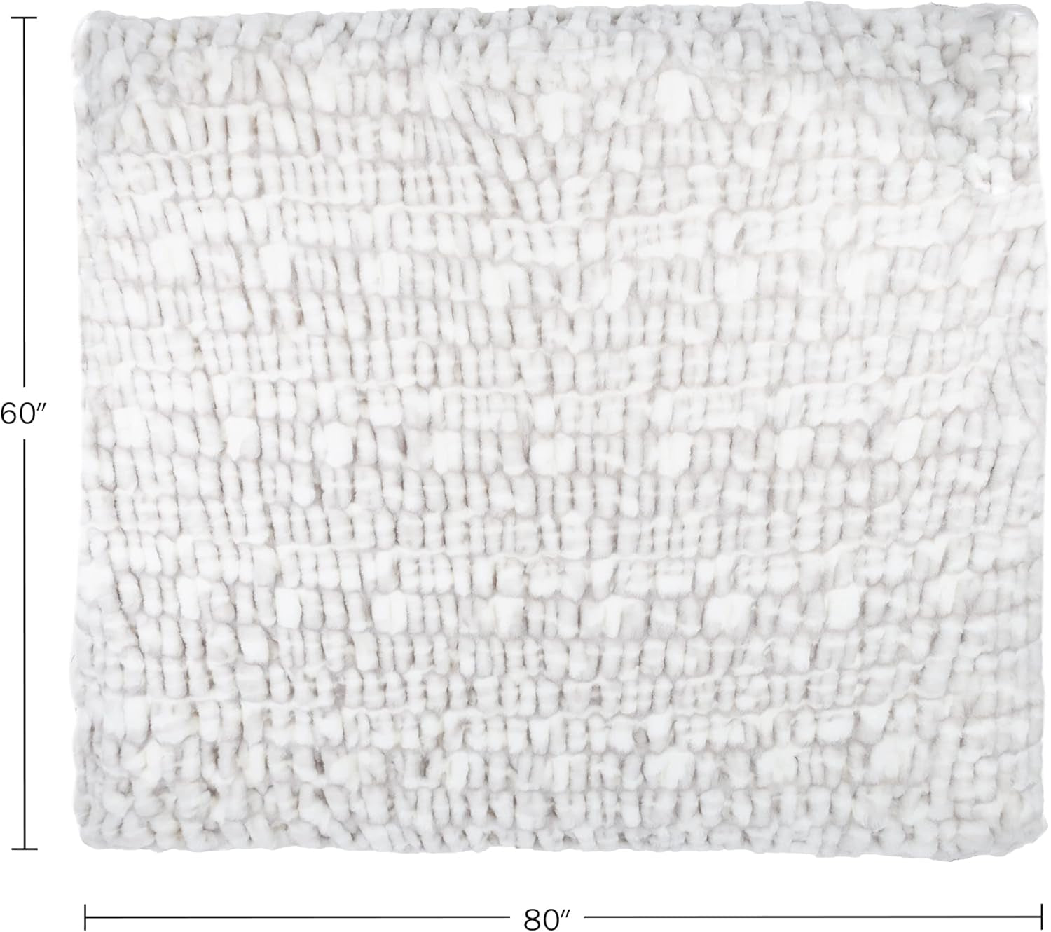 Okázalá domácí přikrývka z umělé kožešiny Gerüschte, 152,4 x 203,2 cm, žakárová umělá kožešina, přehoz velikosti Queen pro postele a pohovky, šedé postele a přikrývky Okázalý domov